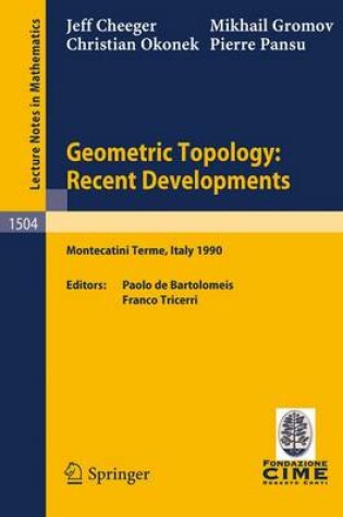 Cover of Geometric Topology: Recent Developments