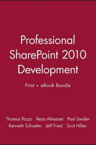 Cover of Professional Sharepoint 2010 Development Print + eBook Bundle