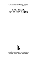 Book cover for Book of Chess Lists