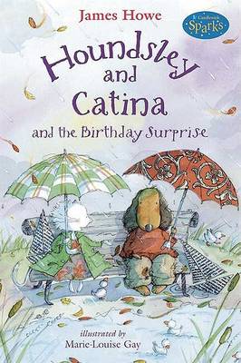 Book cover for Houndsley & Catina & The Birthday Surprise (Candlewick Sparks)