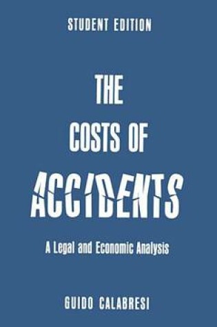 Cover of Cost of Accidents