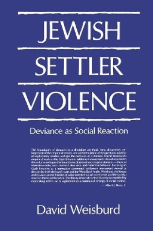 Cover of Jewish Settler Violence