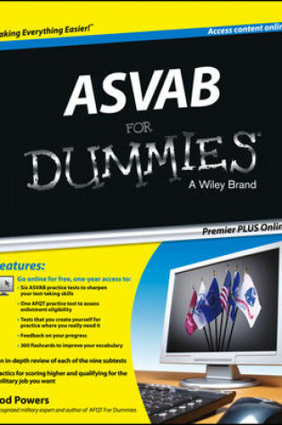Cover of ASVAB For Dummies, Premier Plus (with Free Online Practice Tests)