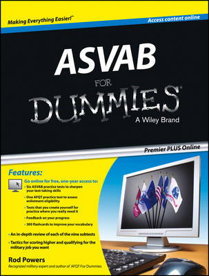 Book cover for ASVAB For Dummies, Premier Plus (with Free Online Practice Tests)