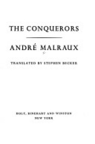 Cover of The Conquerors