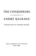 Book cover for The Conquerors