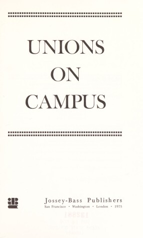 Book cover for Unions on Campus