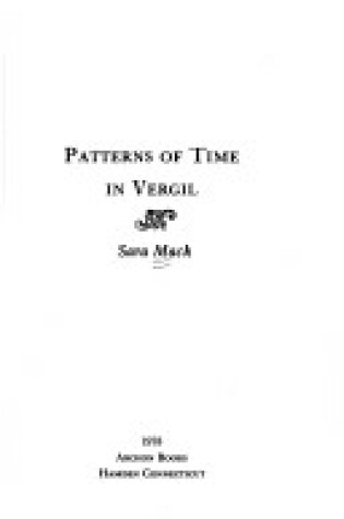 Cover of Patterns of Time in Virgil