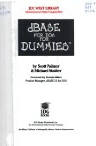 Cover of Dbase for DOS For Dummies