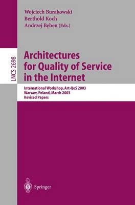 Cover of Architectures for Quality of Service in the Internet