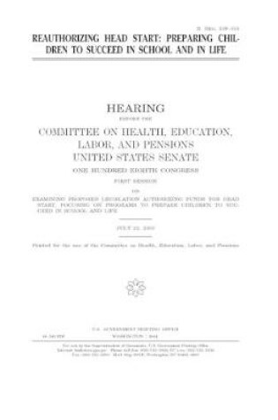 Cover of Reauthorizing Head Start