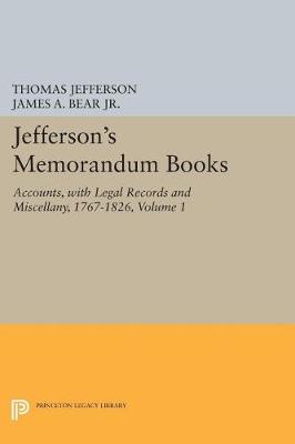 Book cover for Jefferson's Memorandum Books, Volume 1