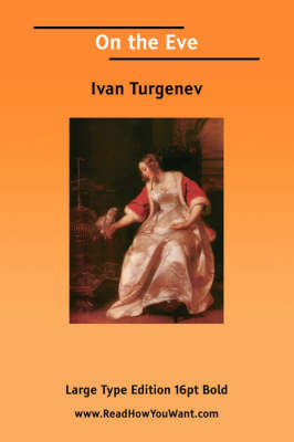 Book cover for On the Eve (Large Print)