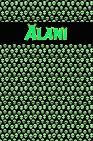 Cover of 120 Page Handwriting Practice Book with Green Alien Cover Alani