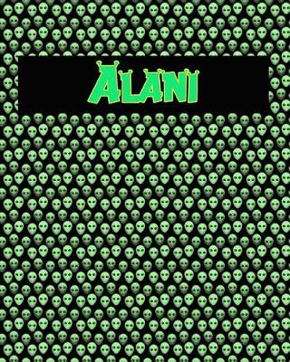 Book cover for 120 Page Handwriting Practice Book with Green Alien Cover Alani