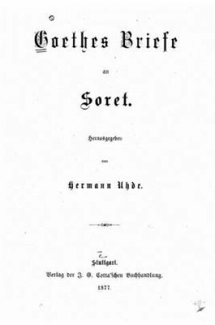 Cover of Briefe an Soret