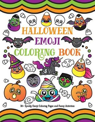 Book cover for Halloween Emoji Coloring Book
