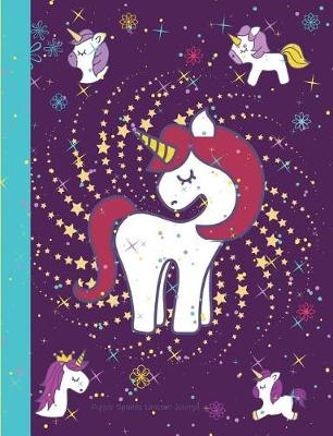 Book cover for Purple Sparkle Unicorn Journal