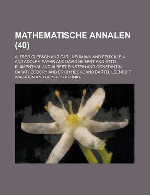 Book cover for Mathematische Annalen (40)