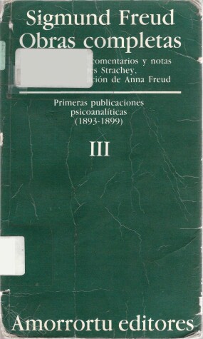 Book cover for Obras Completas - Tomo III Primeras Publicaciones Psicoanaliticas