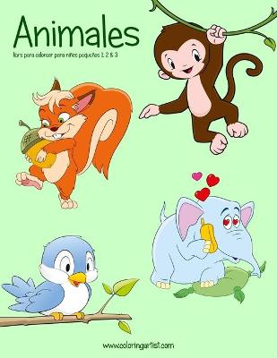 Cover of Animales libro para colorear para niños pequeños 1, 2 & 3