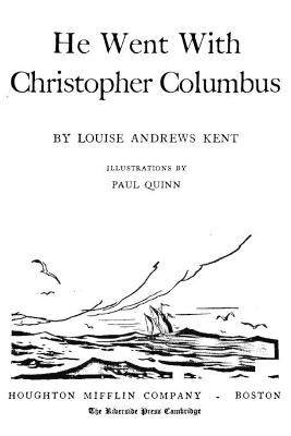 Book cover for He Went With Christopher Columbus