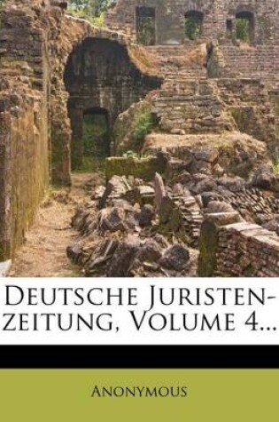 Cover of Deutsche Juristen-Zeitung, IV. Jahrgang