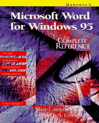 Book cover for Microsoft Word for Windows 95