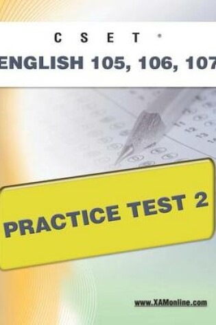 Cover of Cset English 105, 106 Practice Test 2