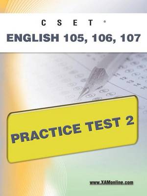 Book cover for Cset English 105, 106 Practice Test 2