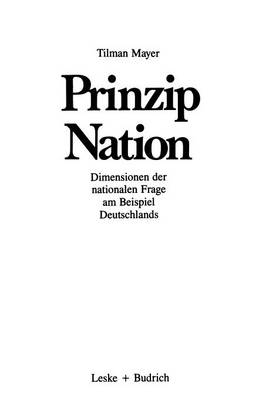 Cover of Prinzip Nation