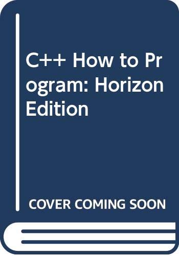 Book cover for C++ How to Program: Horizon Edition