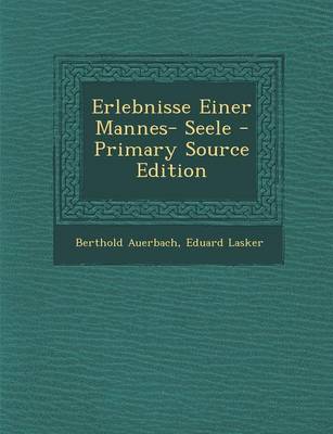 Book cover for Erlebnisse Einer Mannes- Seele