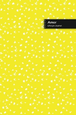 Book cover for Amor Lifestyle Journal, Blank Write-in Notebook, Dotted Lines, Wide Ruled, Size (A5) 6 x 9 In (Yellow)