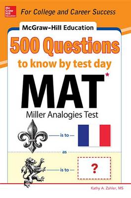 Book cover for McGraw-Hill Education 500 Mat Questions to Know by Test Day