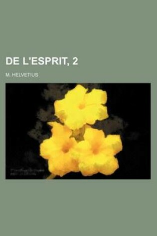 Cover of de L'Esprit, 2