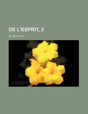 Book cover for de L'Esprit, 2