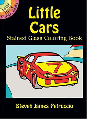 Book cover for Little Cars Stained Glass Coloring