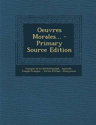 Book cover for Oeuvres Morales... - Primary Source Edition