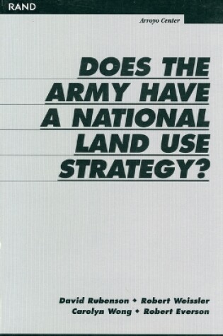 Cover of Does the Army Have a National Land Strategy?