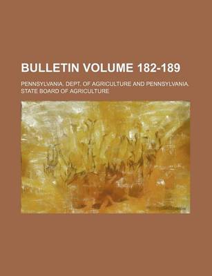 Book cover for Bulletin Volume 182-189