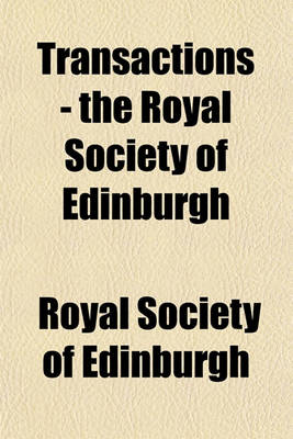 Book cover for Transactions - The Royal Society of Edinburgh