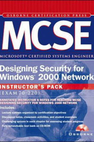 Cover of MCSE Designing Security for Windows 2000, Instructors Pack