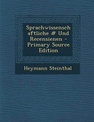 Book cover for Sprachwissenschaftliche # Und Recensienen