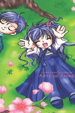 Cover of Livro para Colorir de Arte de Anime