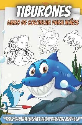 Cover of Tiburones Libro De Colorear Para Niños