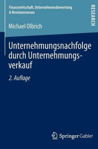 Cover of Unternehmungsnachfolge durch Unternehmungsverkauf