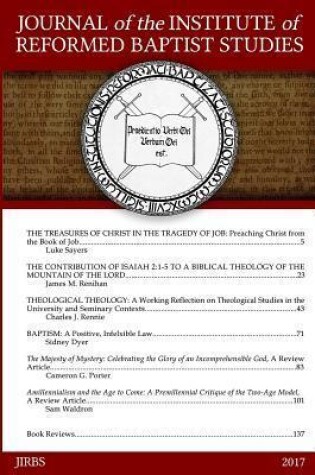 Cover of Journal of the Institute of Reformed Baptist Studies 2017