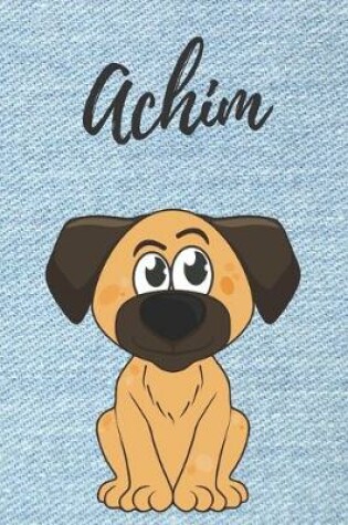 Cover of personalisiertes Notizbuch Hunde / Malbuch / Kritzelbuch / Tagebuch / Notizheft / Journal / DIN A5 / Geschenke Achim