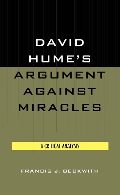 Book cover for David Hume's Argument Against Miracles